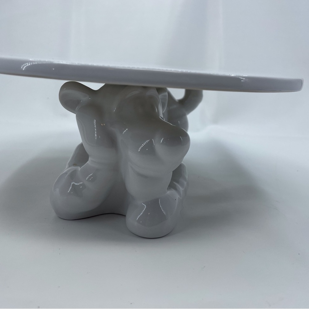 Disney Store Ceramic White Tigger Figural Cake Stand Plate Winnie the Pooh. - Picture 8 of 11